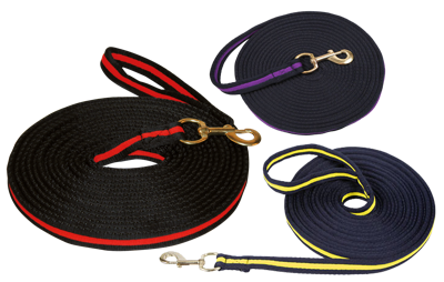 Longeerlijn zwart soft 8 meter Rood