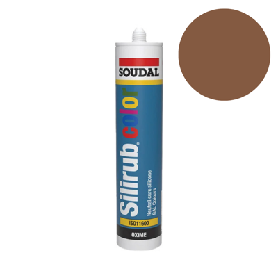 Soudal Silirub Color | Siliconenkit | Kleibruin Ral 8003 | 300 ml - 116305