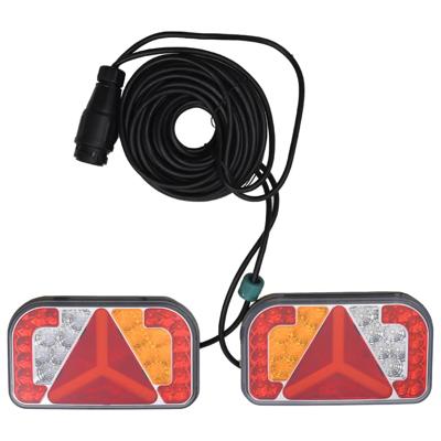 VidaXL Aanhangerlampen 2 st led-lamp 12 v 24x5x14,5 cm rood