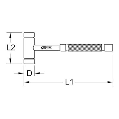 KS Tools 963.2141 9632141 Machinistenhamer 440 g 310 mm 1 stuk(s)