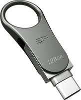 USB stick Silicon Power Mobile C80 Grijs Titanium 128 GB - thumbnail