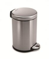 Simplehuman Afvalemmer Rond 4,5 liter (Zilver) - thumbnail
