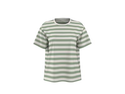 esmara Dames T-shirt (strepen/groen, L (44/46))