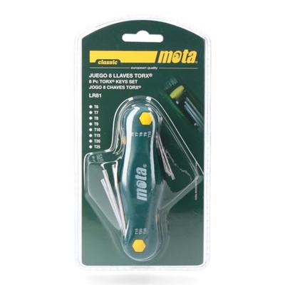Set van torxsleutels Mota LR81 Zakmes T6-T7-T8-T9-T10-T15-T20-T25