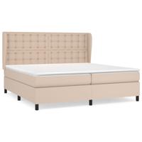 Boxspring met matras kunstleer cappuccinokleurig 200x200 cm - thumbnail