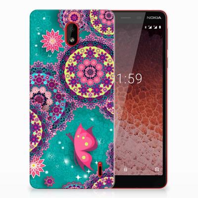 Nokia 1 Plus | Hoesje maken | Cirkels en Vlinders