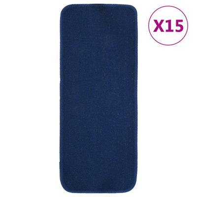 VidaXL Trapmatten 15 st anti-slip rechthoekig 60x25 cm marineblauw VidaXL Trapmatten 15 st anti-slip rechthoekig 60x25 cm marineblauw
