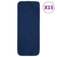 VidaXL Trapmatten 15 st anti-slip rechthoekig 60x25 cm marineblauw - thumbnail