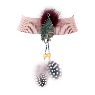 Halsketting indiaan met veren