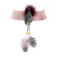 Halsketting indiaan met veren - thumbnail