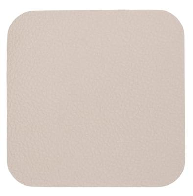 Cookinglife Onderzetters - Vegan leer - Bruin / Zand - dubbelzijdig - 10 x 10 cm - 6 stuks