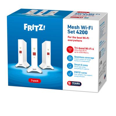 AVM FRITZ!Mesh Set 4200 3-pack Mesh router Rood