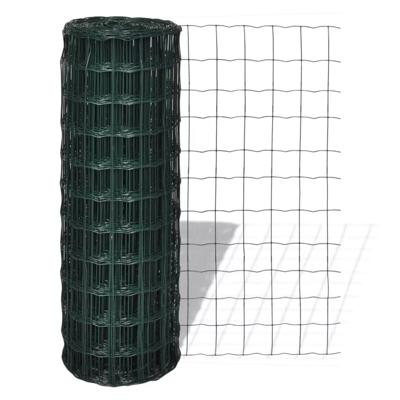VidaXL Euro hek 10x1,5 m staal groen