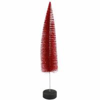 Countryfield kerstboom op voet glitter rood 40 cm | 12 stuks - thumbnail