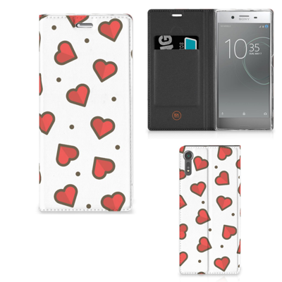 Sony Xperia XZ | XZs Hoesje met Magneet Hearts Sony Xperia XZ | XZs Hoesje met Magneet Hearts