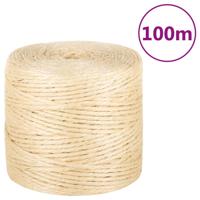 VidaXL Touw 4 mm 100 m 100% sisal - thumbnail