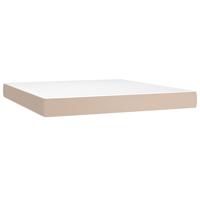Boxspring met matras kunstleer cappuccinokleurig 200x200 cm - thumbnail