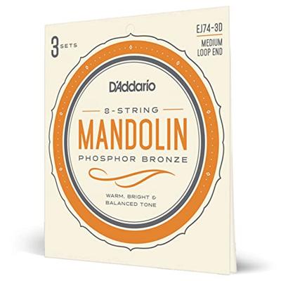 D'Addario EJ74-3D Phosphor Bronze Medium 11-40 snaren voor mandoline (3 sets)