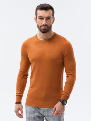 Edoti - Heren Sweater - Camel - Aansluitend - Ronde Halslijn Edoti - Heren Sweater - Camel - Aansluitend - Ronde Halslijn