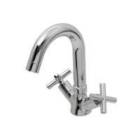 Plieger Cross wastafelkraan m. hoge draaibare uitloop met kruisgrepen chroom 4333235 - thumbnail
