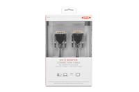 ednet 84520 DVI aansluitkabel (2 m, 24 Plus 1, 2x ferriet, stekker/stekker, DVI-D Dual Link) goud - thumbnail