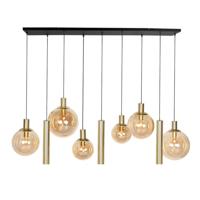 Steinhauer Eettafel hanglampBollique goud met amberglas - 3799ME - thumbnail
