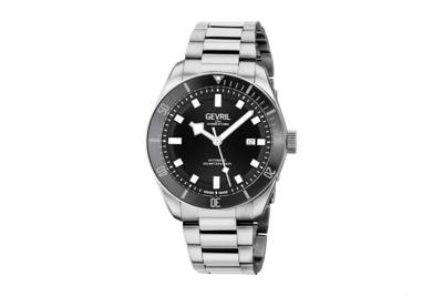 Gevril Men&apos;s Yorkville Automatic Stainless Steel Bracelet Black 48600 Heren Horloge