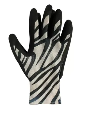 Tuinhandschoen Smiling Zebra white maat 7