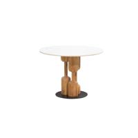 Eettafel Home ESPRIT Marmer Acacia 106 x 106 x 76 cm - thumbnail