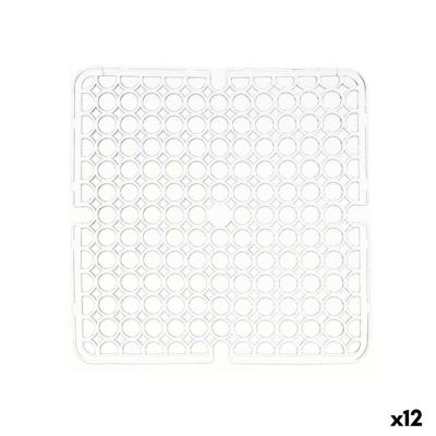 Antislipmat Kinvara Transparant Plastic 28 x 0,1 x 28 cm 28,5 x 0,1 x 28 cm Wastafel (12 Stuks)