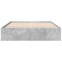 Bedframe bewerkt hout betongrijs 150x200 cm - thumbnail