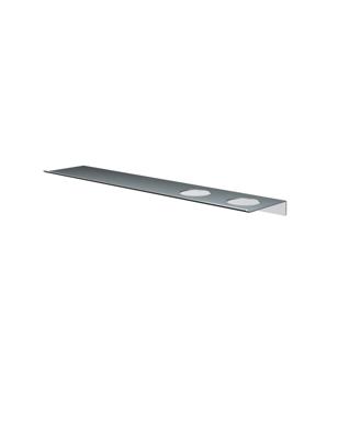 Hotbath &MORE Planchet - 60cm - inclusief bevestigings rails - 2 uitsparingen - voor zeepdispenser of beker - RVS 316 SH060H2IX