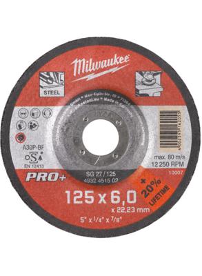 Milwaukee PRO+ Metaalafbraamschijf SG 27 / 125x6x22mm - 4932451502