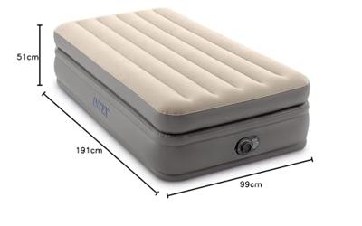 Intex 64162ND TWIN COMFORT ELEVATED AIRBED Luchtbed (l x b x h) 191 x 99 x 51 cm Beige, Bruin - thumbnail