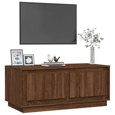 Salontafel 102x50x44 cm bewerkt hout bruin eikenkleur