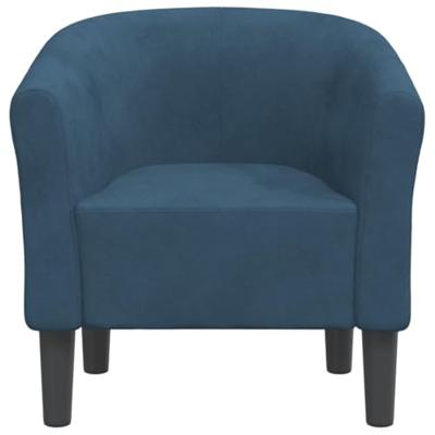 Kuipstoel fluweel donkerblauw