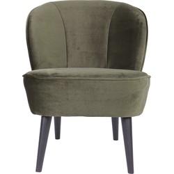 WOOOD Sara fauteuil fluweel Warm Groen WOOOD Sara fauteuil fluweel Warm Groen