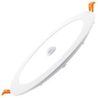 LED Downlight Slim - Facto Dury - PIR Bewegingssensor 360° + Dag en Nacht Sensor - 20W - Helder/Koud Wit 5700K - Inbouw - Rond - Mat Wit - OSRAM LEDs - thumbnail