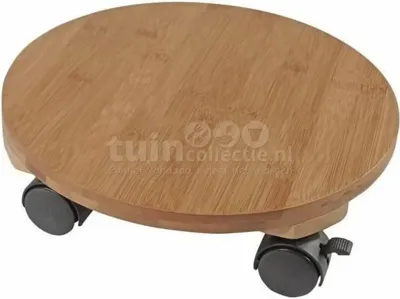 Nature planttrolley bamboe 30 cm rond