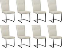 Crème leren Retro - poot rond zwart - Toledo leer Misty (crème leer) - thumbnail