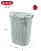 Curver Knit wasbox 57 liter misty blue - thumbnail