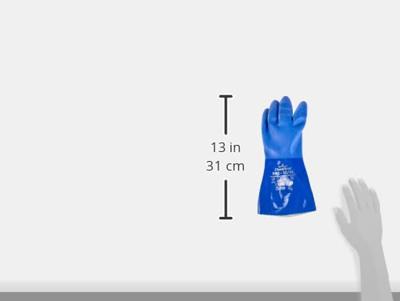 Showa 4708 XL 660 Gr. XL Katoenweefsel, PVC Chemicaliënhandschoen Maat (handschoen): 10, XL EN 388:2016, EN 374-1:2016/ Typ B, EN 374-5:2016 ISO 374-1:2016/