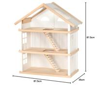 Goki houten poppenhuis modern living met 3 verdiepingen - thumbnail