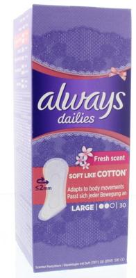 Always Soft Like Cotton inlegkruisje Large Classic, pak van 30 stuks