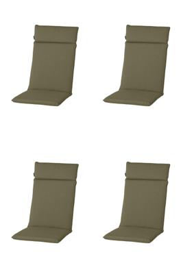 Kussen hoog 50x120 universeel outdoor Manchester groen (4 stuks) Madison - Madison