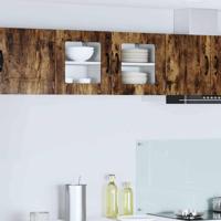 Keukenkast 2 pcs Gerookt eiken 40 x 31 x 40 cm Bewerkt hout - thumbnail