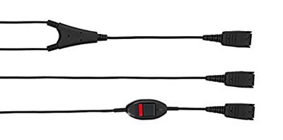 Jabra Q711492 Supervisor-kabel voor het aansluiten van twee bekabelde Jabra-headsets via Quick Disconnect/QD
