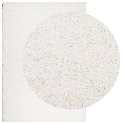 Vloerkleed shaggy hoogpolig modern 160x230 cm crmekleurig