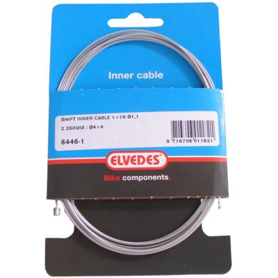 Elvedes Schakel binnenkabel 2250mm verzinkt ø1,1mm shimano / sram n-nippel (op kaart)