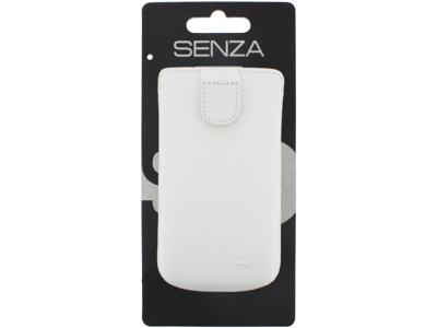 Senza Leather Slide Case White Size M